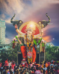 Ganesh Chaturthi HD Background For Picsart