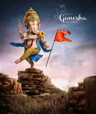 Ganpati Bappa Morya Ganesh Chaturthi CB Editing Background
