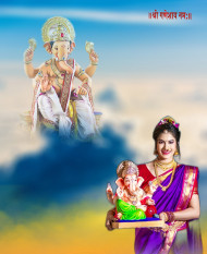 Ganpati Bappa Morya Girl CB Picsart Editing Background HD Download New