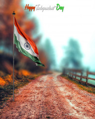 Happy 15 August Background With Indian Tiranga Flag For Picsart Dp