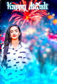 Happy Diwali Girl Without Head CB Background Full HD
