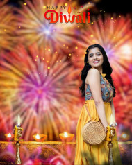 Happy Diwali Photo Editing Background With Girl For CB PicsArt
