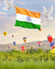 Happy Independence Day Background For Picsart Editing Wallpaper