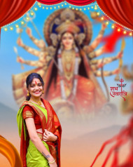 Happy Navratri Background With Girl For PicsArt Photo Editing New