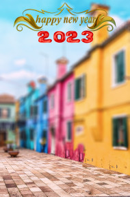 Happy Near Year 2023 Road CB Background For Editing