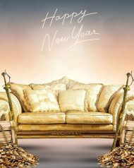 Happy New Year Sofa Background HD For 2023 Photo Editing