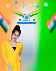 Independence Day Background For CB Picsart Photo Editing With Girl