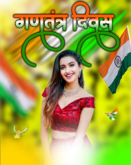 Latest 26 January Happy Republic Day Girls Editing Background Free