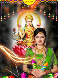 Mata Lakshmi PicsArt Diwali Editing Background Download With Girls
