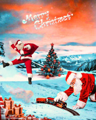 Merry Christmas Santa Photo Editing Background