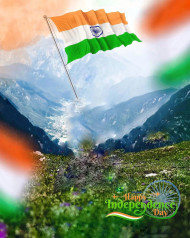 Mountain Happy Independence Day Tiranga Background Download HD