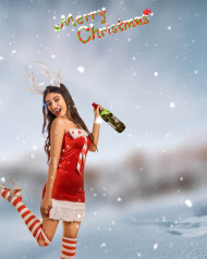 New Christmas Photo Editing Girls Background HD