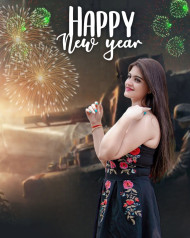 New Year 2023 Editing Background With Girl