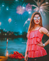 Photoshop Girl Diwali Editing Background HD Download Free