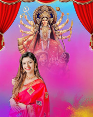 Photoshop Navratri Durga Pooja Editing Background Girl Free