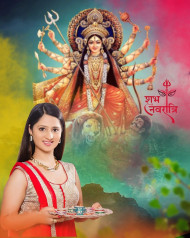 Photoshop Navratri Durga Pooja Editing Background Girl Full HD