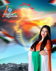 Picsart 15 August Editing Background With Girl Indian Flag