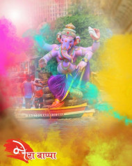 PicsArt Ganpati Bappa Morya Background HD For Photo Editing DP