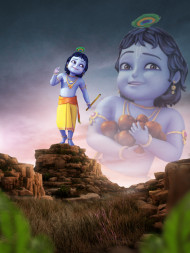 PicsArt Krishna Janmashtami Background Hd For Photoshop Photo Editing
