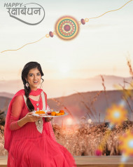 Rakshabandhan Photo Editing Background HD With Sister