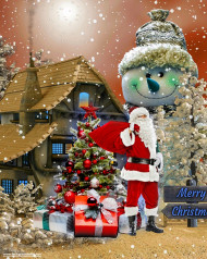 Santa Christmas Photo Editing Background Full HD