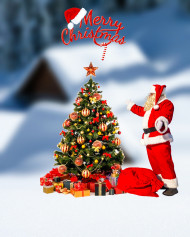 Santa Claus Christmas Photo Editing CB Background