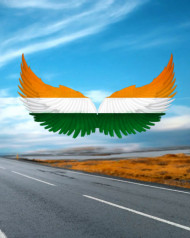Wings Independence Day Flag 15 August Editing Road Background For CB PicsArt